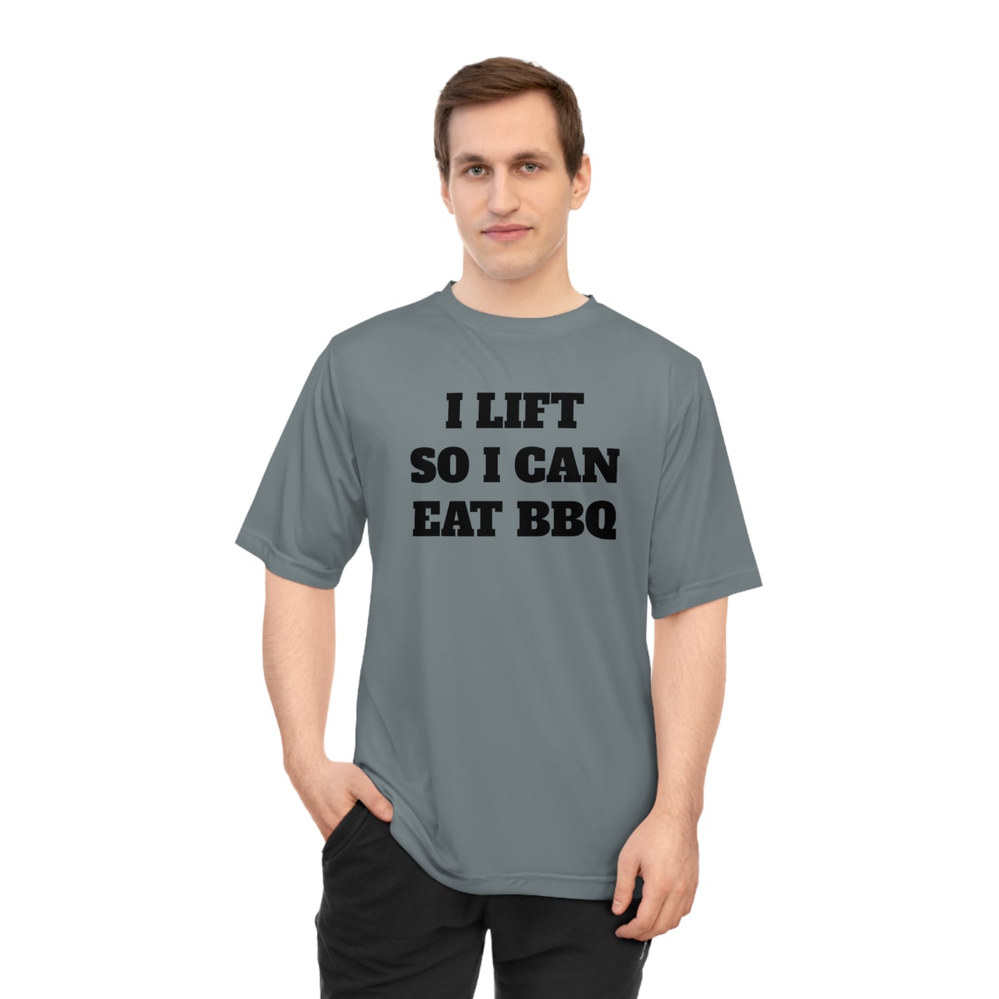 I Lift So I Can Eat BBQ Premium Performance Dri-fit T-shirt