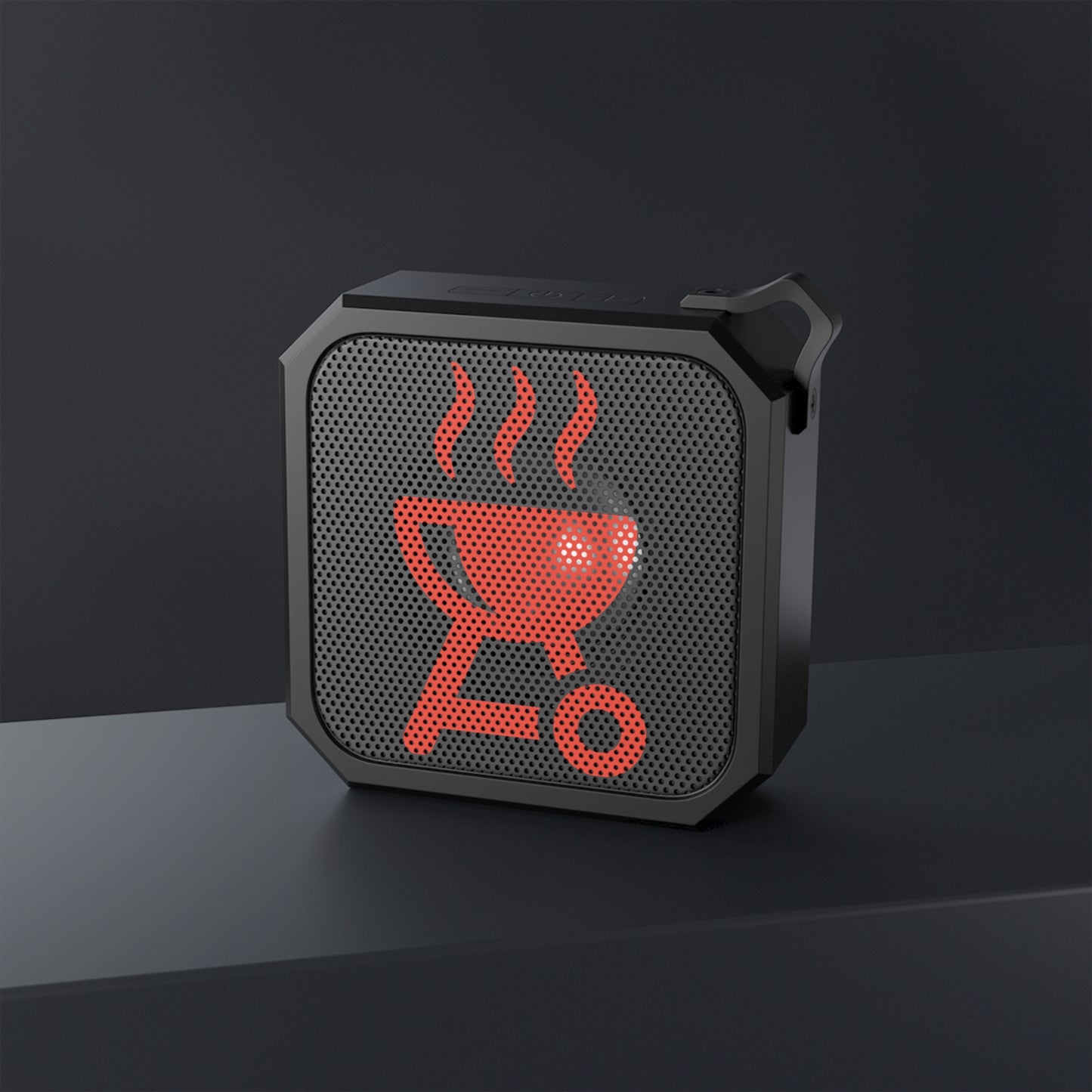 Suburban Dad co. Red Grill Logo Blackwater Outdoor Bluetooth Speaker