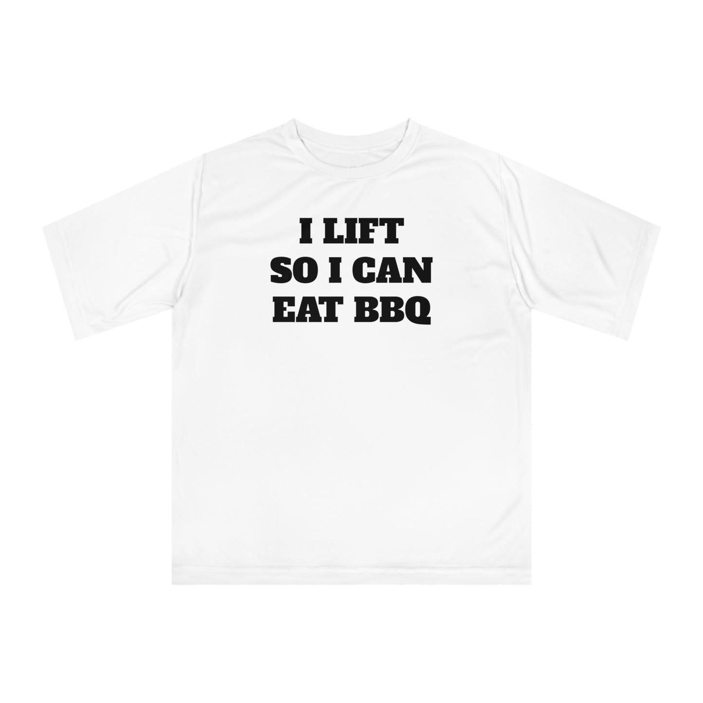 I Lift So I Can Eat BBQ Premium Performance Dri-fit T-shirt
