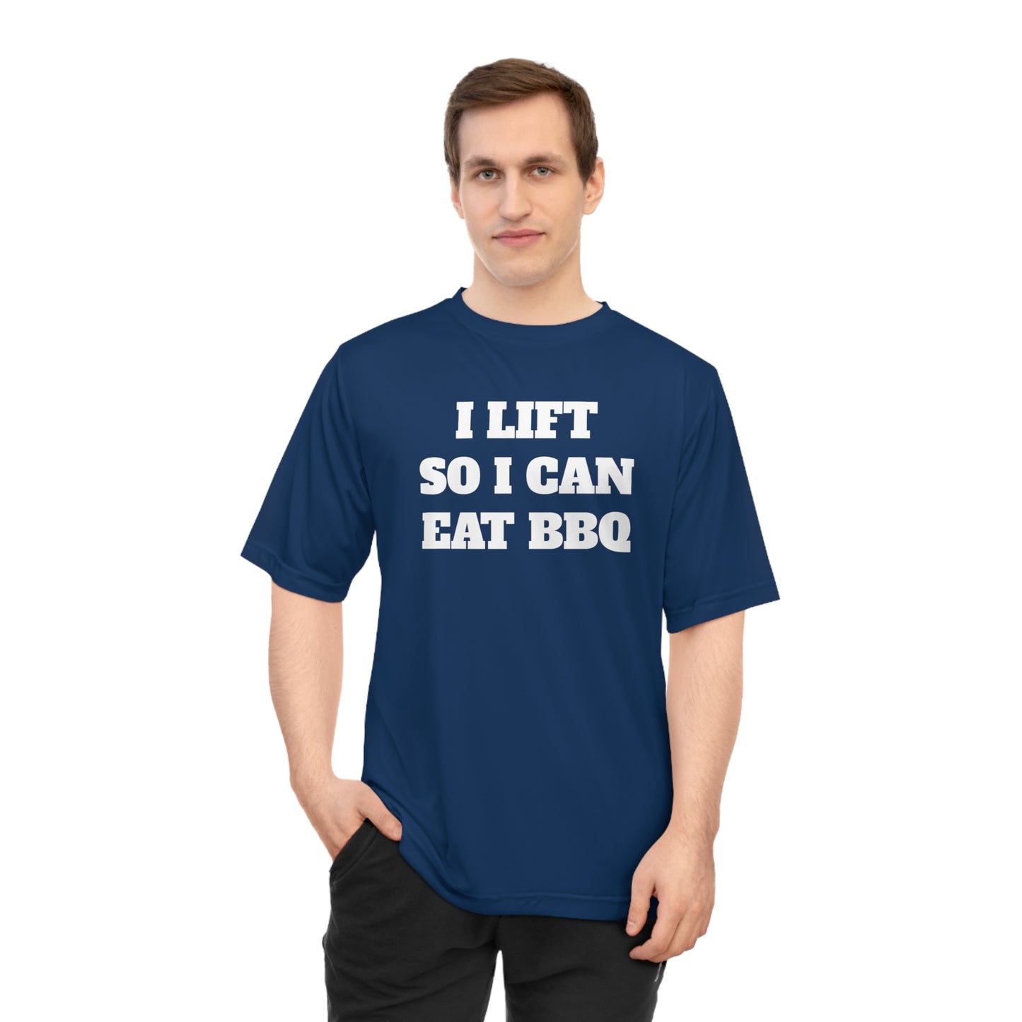 I Lift So I Can Eat BBQ Premium Performance Dri-fit T-shirt