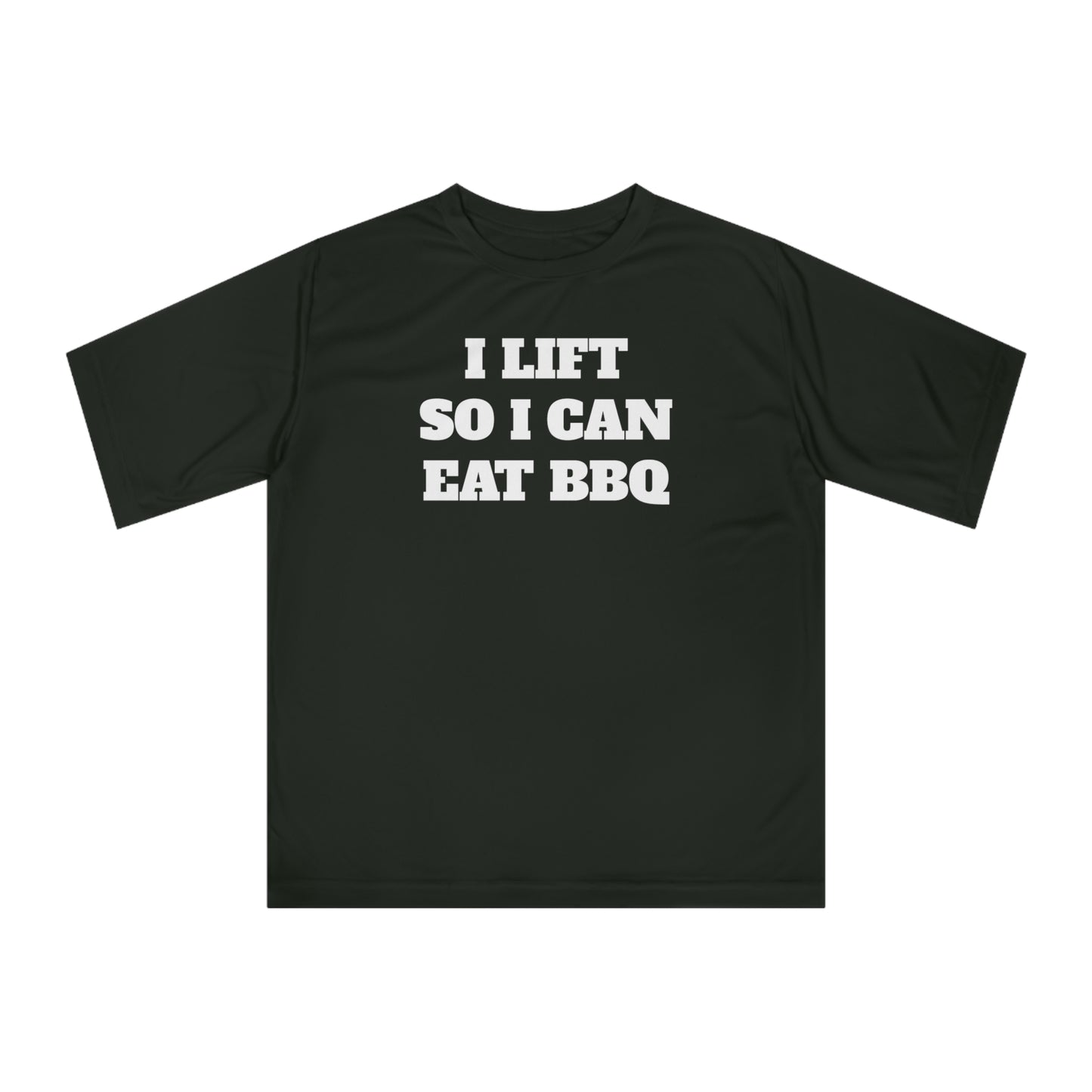I Lift So I Can Eat BBQ Premium Performance Dri-fit T-shirt