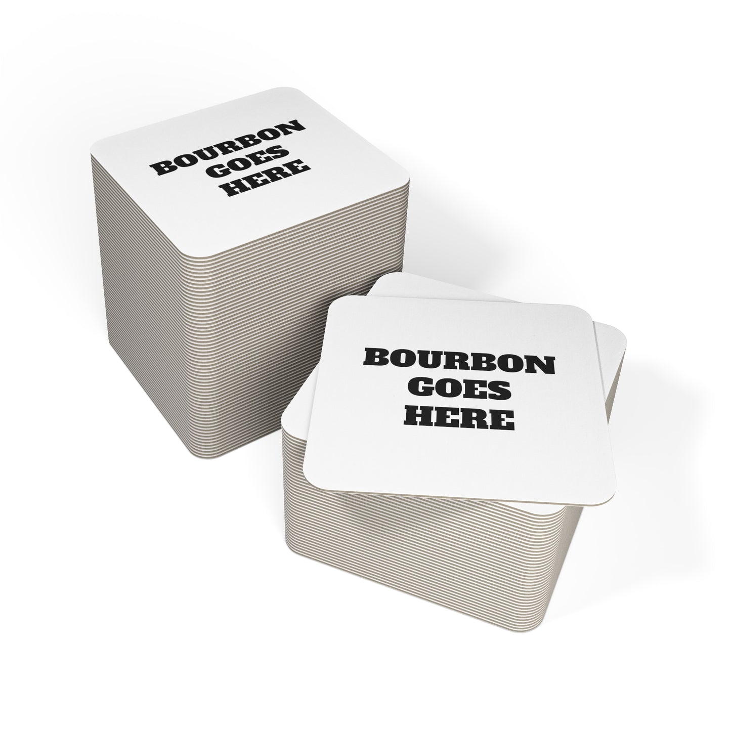 Bourbon Goes Here Paper Coasters (50, 100 pcs)